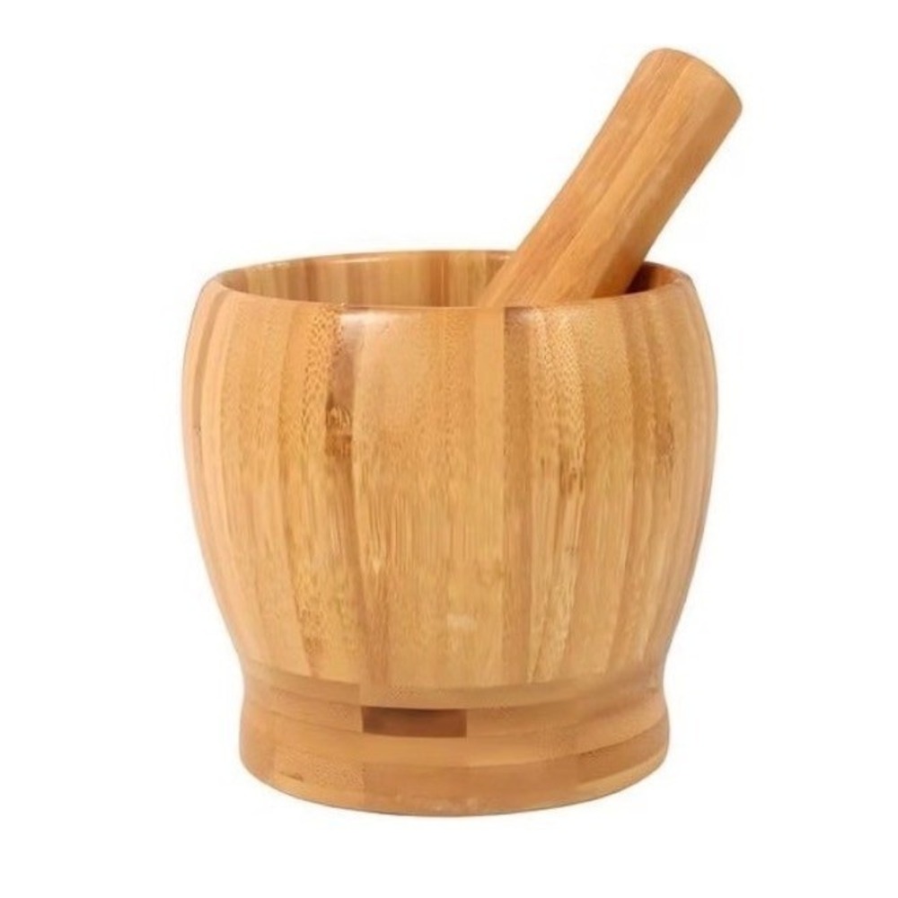 NEW Wooden Mortar and Pestle